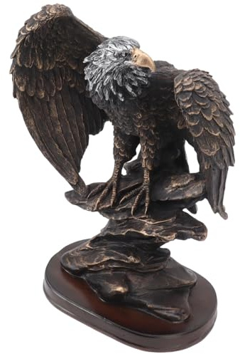 Beufee Adler-Statue, Adler-Figuren, Weißkopfseeadler-Figur, Bronze-Statue, Kunstharz, Vintage-Adler-Figur, Adler-Statue, Outdoor-Heimdekoration, Adler-Figur