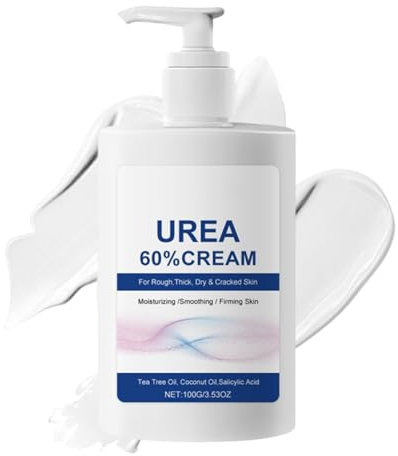 60% Urea Creme - Hornhautentferner Creme, Urea Fußcreme für Rissige und Trockene Haut - Feuchtigkeit Fusscreme für Hände und Fusspflege, Harnstoffcreme - Maximaler Stärke Anti Hornhaut Creme (100g)