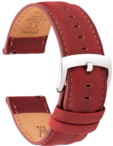 CORROPELLE Leder Uhrenarmbänder Schnellverschluss 18mm 19mm 20mm 21mm 22mm, Vintage Eleganten Hochwertige Ersatz Leder Armband für Damen und Herren, Uhr und Smartwatch