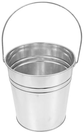 Milisten Cubo De Hojalata para Flores Cubo De Metal Galvanizado Macetero De Hierro para Jardín Decoración De Recipiente para Plantas