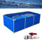 Poxvythb Estanque de Piscina (Bordes Reforzados) - Piscina Exterior para Alimentación y Nado de Koi | Medidas: 2x1.5x0.5m | Azul