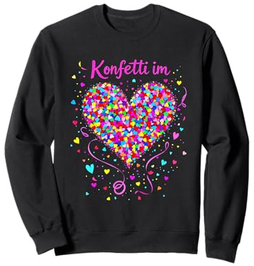 Konfetti Im Buntes Herz Konfetti Sweatshirt