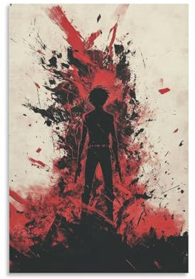 XMJHHMHZ Anime-Poster - Attack on Titan – Eren Yeagers Rage Wandkunst, Wandbild, moderne Dekoration, hängendes Kunstposter, 20 x 30 cm