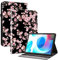 Mldjomid Custodia Protettiva Compatibile con Realme Pad 10.4 (RMP2102/RMP2103) Flip in Pelle PU Cover con Supporto e Slot per Scheda per Realme Pad 10.4 Tablet 2021 Case (Fiori di prugna)