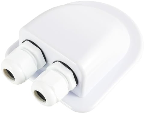 JAMHER IP68 Pannelli Solari Scatola di Giunzione Impermeabile, ABS Pressacavo Doppio Ingresso for Cavi 6-12mm, per Cavi Solari, Roulotte, Barche, Camper