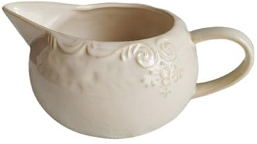 ZKALQECNF Pot à Sauce Saucière Vintage en céramique avec Bec Pointu et Anse Saucière