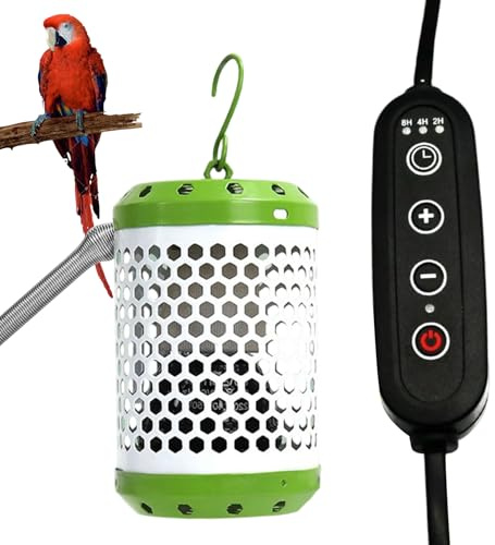 Renchey Chauffage pour Oiseaux | Ampoule Économe en Énergie Pour Reptiles Et Lampes de Terrarium,Ampoule de Lampe Chauffante avec Abat-Jour Anti-Brûlure - pour Reptiles Tortues Serpents Lézards
