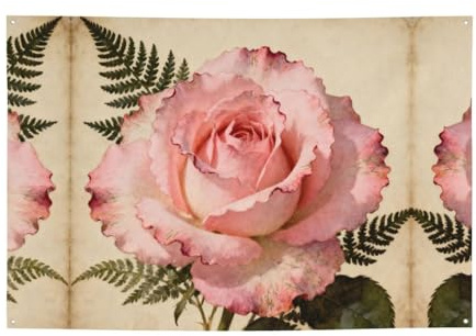 Partybanner mit rosa Rose, Banner für Dekorationen, geeignet für Geburtstage, Weihnachten und festliche Veranstaltungen