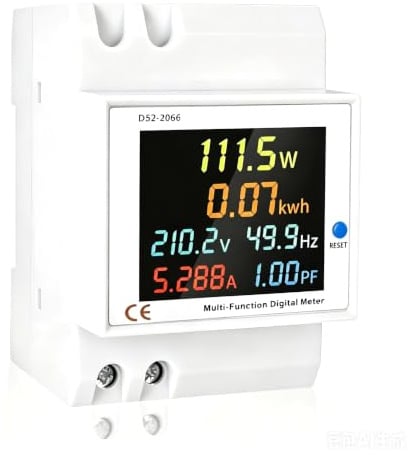 Contatore Elettrico Digitale Monofase 6 in 1 da 100A per AC 40-300V