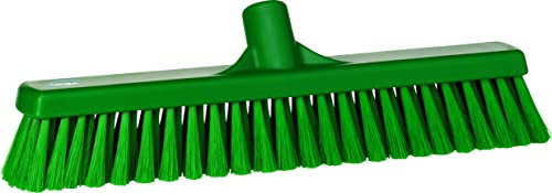 Vikan 31792 Fine Sweep Floor Broom Head, Polypropylene Block, 16-1/2 Polyester Bristle, Green