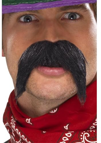 Smiffys Big & Bushy Gringo Tash, Black