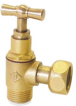 Robinet de Chasse Equerre A Presse Etoupe/Diam 12x17(3/8)/Laiton Brut