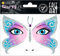 HERMA 15308 Face Art Sticker Schmetterling, dermatologisch getestet, ablösbare Glitzer Gesicht Aufkleber, temporäre Tattoos für Karneval Fasching Halloween Festival Kinder Geburtstag, silber pink rosa