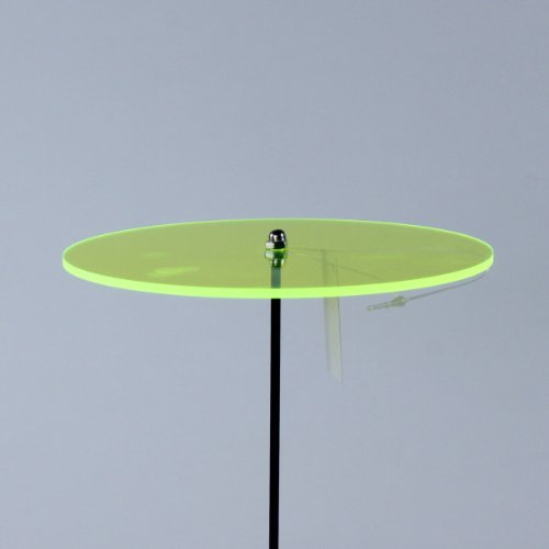 fluoreszierende Scheibe am Stab Gartenstecker Leuchtscheibe, Acryl, grün Ø 15 cm