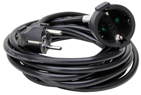 Kopp 143305046 Schutzkontaktverlängerung 5 m, schwarz