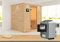 Mojave - Karibu Sauna inkl. 9-kW-Ofen - mit Dachkranz -