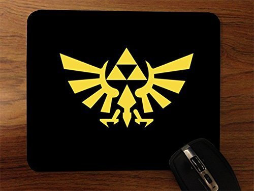 Yellow Zelda Triforce Desktop Mouse Pad