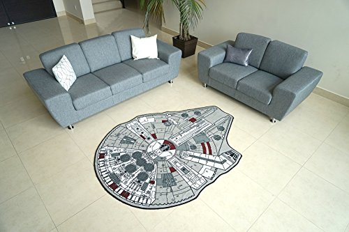 STAR WARS Großer Millenium Falcon Teppich, 150 x 200 cm