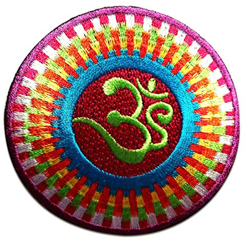 Catch the Patch Om Symbol spirituell Hindu Meditation - (Größe: Ø 7,5 cm) – Kultige Aufnäher zum Aufbügeln & Aufnähen – Für Jacken, Rucksäcke, Shirts & Cosplay – Ein Must-have für DIY-Fans