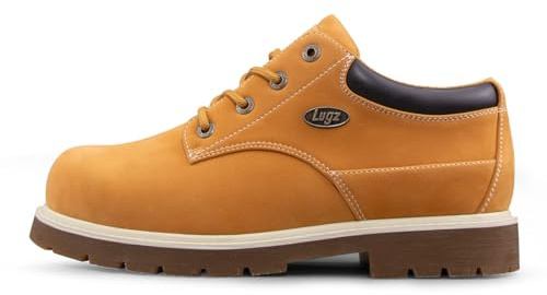 Lugz Men's Drifter Lo LX Oxford Work Boot, Golden Wheat/Bark/Cream/Gum, 11.5 M