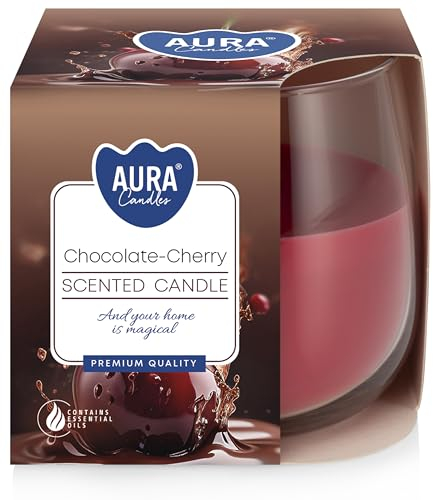 DUFTKERZEN IM GLAS, Duft:Schokolade - Kirsch