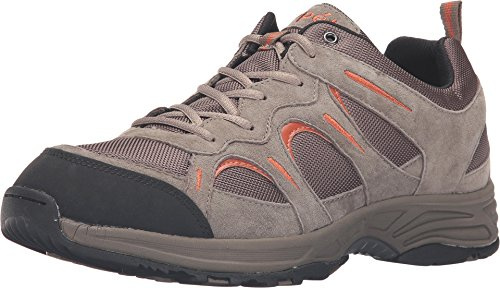 Propét Men's Connelly Walking Shoe, Gunsmoke/Orange, 10.5 5E US