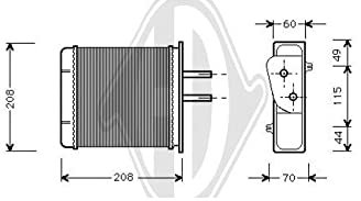 DIEDERICHS Scambiatore calore, Riscaldamento abitacolo DCM1071