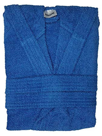 Bassetti Time Accappatoio Spugna con Cappuccio Uomo Donna da 360 gr/mq, Azzurro, L