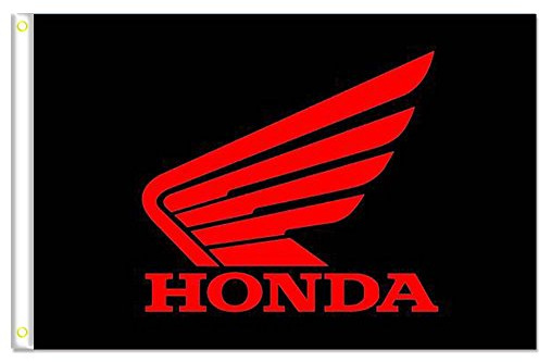 Home King Honda negro banderas Banner 3 x 5ft 100% poliéster, lienzo cabeza con arandela de metal