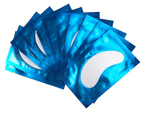 50 Paar Augenpads für Wimpernverlängerung Fusselfrei Augen Gel Patch Hydrogel Augenpads Profi Lint Free Eye Gel Patch for Eyelash Extensions Augenwimper (Blau)