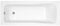 Nuie, White NBA404 Linton ǀ Modern Bathroom Single Ended Square Bath, 1400mm x 700mm x 370mm, 1400mm x 700mm