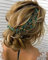 Denifery Smaragdgrünes Hochzeitshaarteil, grüne Haarrebe, Brautschmuck, Kopfschmuck, Hochzeitshaarschmuck