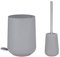 ZONE Denmark Nova Bad Set Toilettenbürste und Pedaleimer grau (Grey) 5L Kosmetikeimer mit Absenkautomatik Treteimer Mülleimer