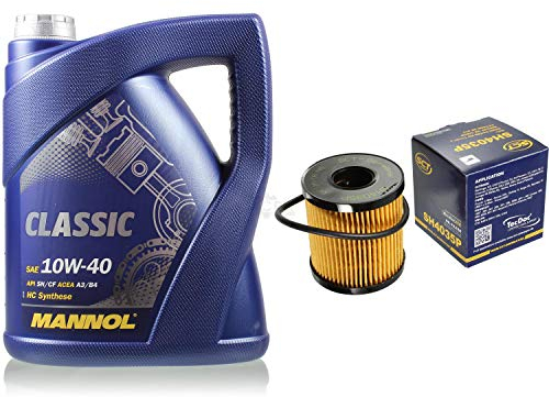 Filter Set Inspektionspaket 5 Liter MANNOL Motoröl Classic 10W-40 API SN/SM/CF SCT Germany Ölfilter