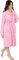 NY Threads Robe de Chambre à Col Châle Pour Femme, Vêtements de Nuit et d'intérieur Doux et Douillets, Large, Rose