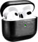 Case for AirPods 3 2021, ICARER Premium Genuine Leather Portable Shockproof Protective Case Cover for Apple AirPods 3 2021 Earphones Charging Case (LED Visible) Support Wireless Charger (Black)