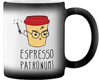 Espresso Patronum Potter Taza de café negro mágico Mug