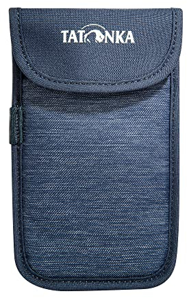 Handyhülle Tatonka Smartphone Case L - Innenmaße: 14 x 7 cm - Schutzhülle fürs Handy mit Klettverschluss-Deckel (navy)