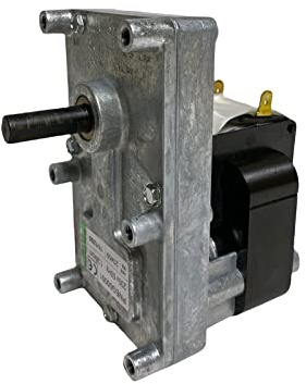 eRicambi, Motoriducteur FB1171 Mellor Série T3 pour poêles à granulés Vitesse 1,5 tr/m, paquet de lames 25 mm, Ø arbre 9,5 mm, Sense de rotation horaire, plage simple, Edilkamin Arce Cadel