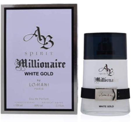 Lomani Spirit Millionaire White Gold Men EDP Spray 3.3 oz