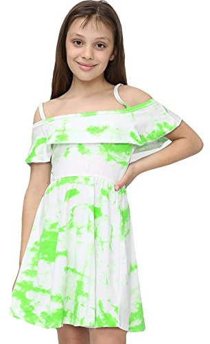 A2Z 4 Kids Girls Off Shoulder Skater Dress Party Wear Age 5-227