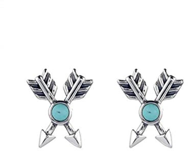 WEISHA S925 Silber Volldiamant Ohrringe Amors Pfeil Mädchen Ohrringe im WinterTürkis