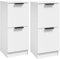 vidaXL 2X Sideboard Kommode Anrichte Schrank Beistellschrank Mehrzweckschrank Standschrank Flurschrank Weiß 30x30x70cm Holzwerkstoff