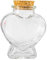 1PC Mini Glass Bottle Heart Shaped Wish Bottle Clear Storage Jars Containers with Cork