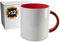 PixColor – 12 tazas de sublimación de cerámica blanca con interior de color rojo | Caja individual neutra | 350ml (11oz) | Categoría AAA | Aptas para microondas y lavavajillas | Compatible con Cricut