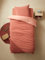 VERTBAUDET Parure Enfant Bicolore Housse de Couette + taie d'oreiller en Gaze de Coton Rose 200X200 63X63