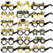 HOWAF 18 Abschluss Foto Requisiten Partybrille, Abschlussfeiern Photo Booth Props Abschluss Partybrille Graduation Partybrillen Abi Abitur Papier Partybrillen Abschluss Geschenk für Abschluss Deko