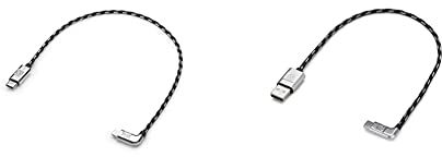 Volkswagen Original Zubehör 000051446AC Kabel VW Logo USB-C auf Apple Lightning Premiumkabel 30 cm gewinkelt & 000051446AS Anschlusskabel Ladekabel USB-A auf USB-C Premium Kabel 30cm gewinkelt