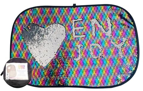 Duleutgnu Reversible Pailletten DIY Dekoration Wand sensorisches lustiges Spielzeug Entdeckung Lernen mit Reiseetui für Kinder 40 x 27 Zoll (Enthält 6 Schablonen)