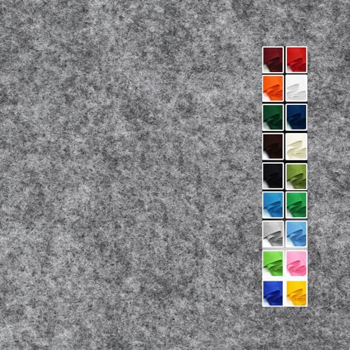 Grauer Filzstoff, 91,4 x 91,4 cm, 1,6 mm dick, weich und langlebig, flexibler Bastelfilz, Meterware zum Nähen, Basteln, Basteln, Projekte, Dekorationen